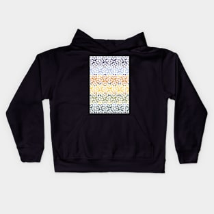 Fairisle Floral Sunset pattern Kids Hoodie